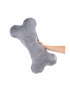 Cube Pillow for Dogs VELVET  LIGHT GREY size S/M