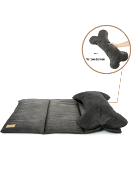 Costa roll-up dog travel bed  VELVET BLACK