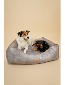 Moe dog bed Waterproof Velvet Light Grey