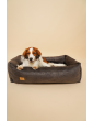 Orthopedic bed for a dog SONO Velvet Waterproof Black