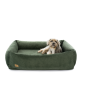 Orthopedic bed for a dog SONO Velvet Recycling Green