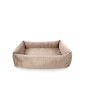 Orthopedic bed for a dog SONO Velvet Recycling Beige