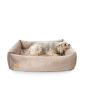 Orthopedic bed for a dog SONO Velvet Recycling Beige