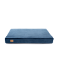 Orthopedic dog mattress Waterproof Navy Velvet with bone shaped pillow
