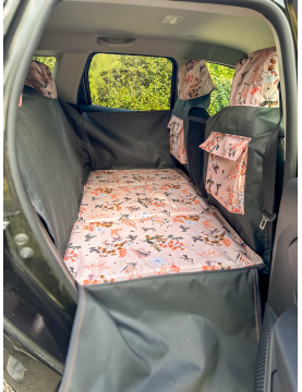 KUKO+ Dog Car Mat with Reinforced Base and Safety Belt Included