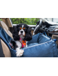 "Ero Soft" dog car seat VELVET water repellent DARK BLUE size S/M/L WITH SEAT BELT