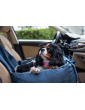 "Ero Soft" dog car seat VELVET water repellent DARK BLUE size S/M/L WITH SEAT BELT
