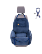 "Ero Soft" dog car seat VELVET water repellent DARK BLUE size S/M/L WITH SEAT BELT