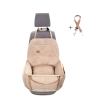 "Ero Soft" dog car seat VELVET water repellent BEIGE size S/M/L WITH SEAT BELT