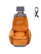 "Ero Soft" dog car seat VELVET water repellent COGNAC size S/M/L WITH SEAT BELT