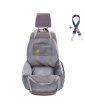 "Ero Soft" dog car seat VELVET water repellent LIGHT GREY size S/M/L WITH SEAT BELT