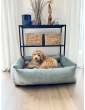 Orthopedic bed for a dog SONO Velvet Waterproof Mint