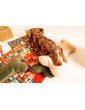 Cube Pillow for Dogs VELVET Beige size S/M