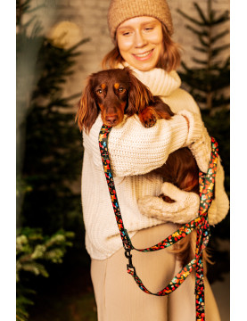 JingleBells Christmas Dog Leash with Waist Bel