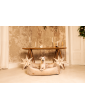 Orthopedic bed for a dog SONO Velvet Waterproof Beige