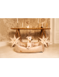 Orthopedic bed for a dog SONO Velvet Waterproof Beige