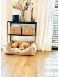 Moe dog bed Waterproof Velvet Beige