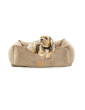 Moe dog bed DARK BEIGE RECYCLED VELVET