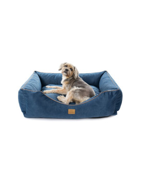 Moe dog bed Waterproof Velvet Navy Blue