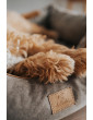 Moe dog bed DARK BEIGE RECYCLED VELVET