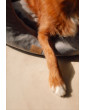 Dog bed cover - round cushion with blanket RECYCLED VELVET - COLORS