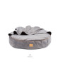 Dog bed cover - round cushion with blanket RECYCLED VELVET - COLORS