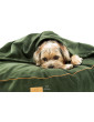 Dog bed cover - round cushion with blanket RECYCLED VELVET - COLORS