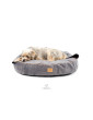 Dog bed cover - round cushion with blanket RECYCLED VELVET - COLORS