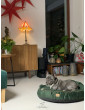 Dog bed cover - round cushion with blanket RECYCLED VELVET - COLORS