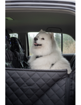 Kuko+ QUILTED dog car seat cover WITH SAFETY BELT