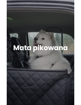 Kuko+ PIKOWANA mata dla psa do samochodu Z PASEM BEZPIECZEŃSTWA