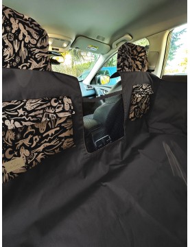 Kuko+ dog seat cover "WestWOOF story" WITH SEAT BELT