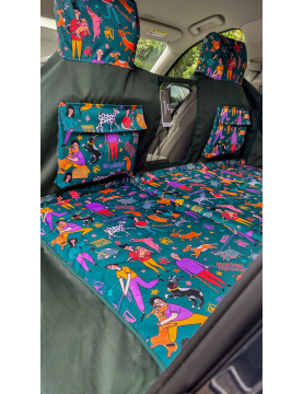 KUKO+ Dog Car Mat with Reinforced Base and Safety Belt Included