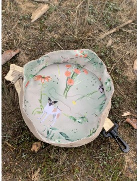 Foldable tourist bowl for a dog
