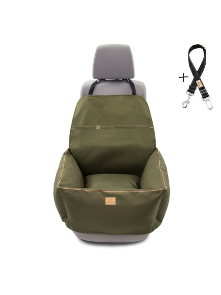 "Ero Soft" dog car seat OLIVE GREEN size S/M/L