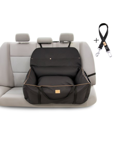 "Ero Soft" dog car booster seat MONO BLACK size L