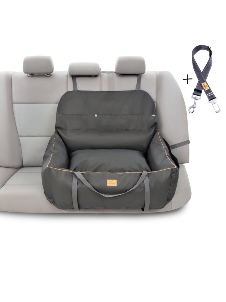 "Ero Soft" fotelik dla psa MONO SZARY roz. L Z PASEM BEZPIECZEŃSTWA