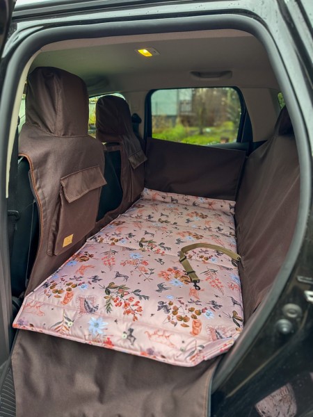 Kuko+ – Brown Modular Dog Car Seat Cover for the Entire Back Seat | Large SUV-Type...