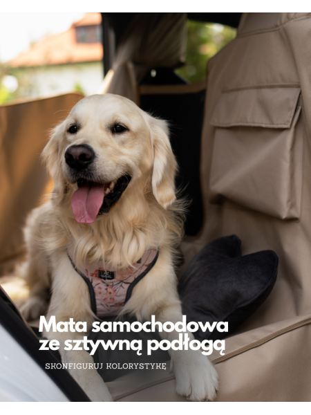 KUKO+ Beige Modular Dog Car Mat for the Full Back Seat | Compact & Mid-Size Cars (M)