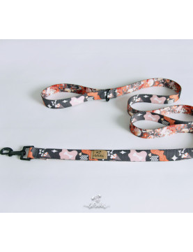 Dog leash Dog is in the air