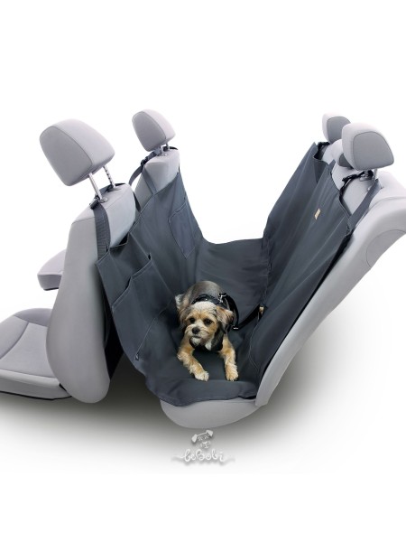 Toko mata na taśmy dla psa do samochodu SZARY