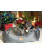 Moe dog bed GREY RECYCLED VELVET