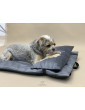 Costa roll-up travel bed GREY RECYCLED VELVET