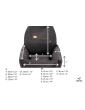 "Ero Soft" dog car seat BLACK size S/M/L