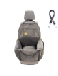 "Ero Soft" dog car seat RECYCLED VELVET GREY size S/M/L
