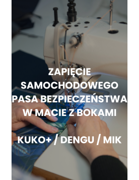 Zapięcie samochodowego pasa bezpieczeństwa w macie z bokami