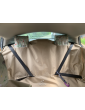 Fastening the car seatbelt in a dog seat cover with side flaps