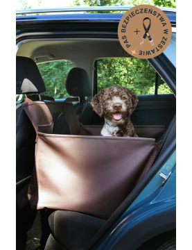 Dengu 2/3 car seat cover for dog Brown