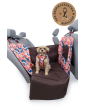 Dengu car seat cover for dog Hippie Hound WITH SEAT BELT