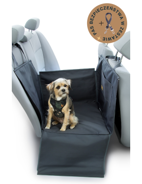 Dengu car seat cover for dog GREY WITH SEAT BELT